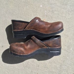 Dansko Brown Leather Clogs Size 44